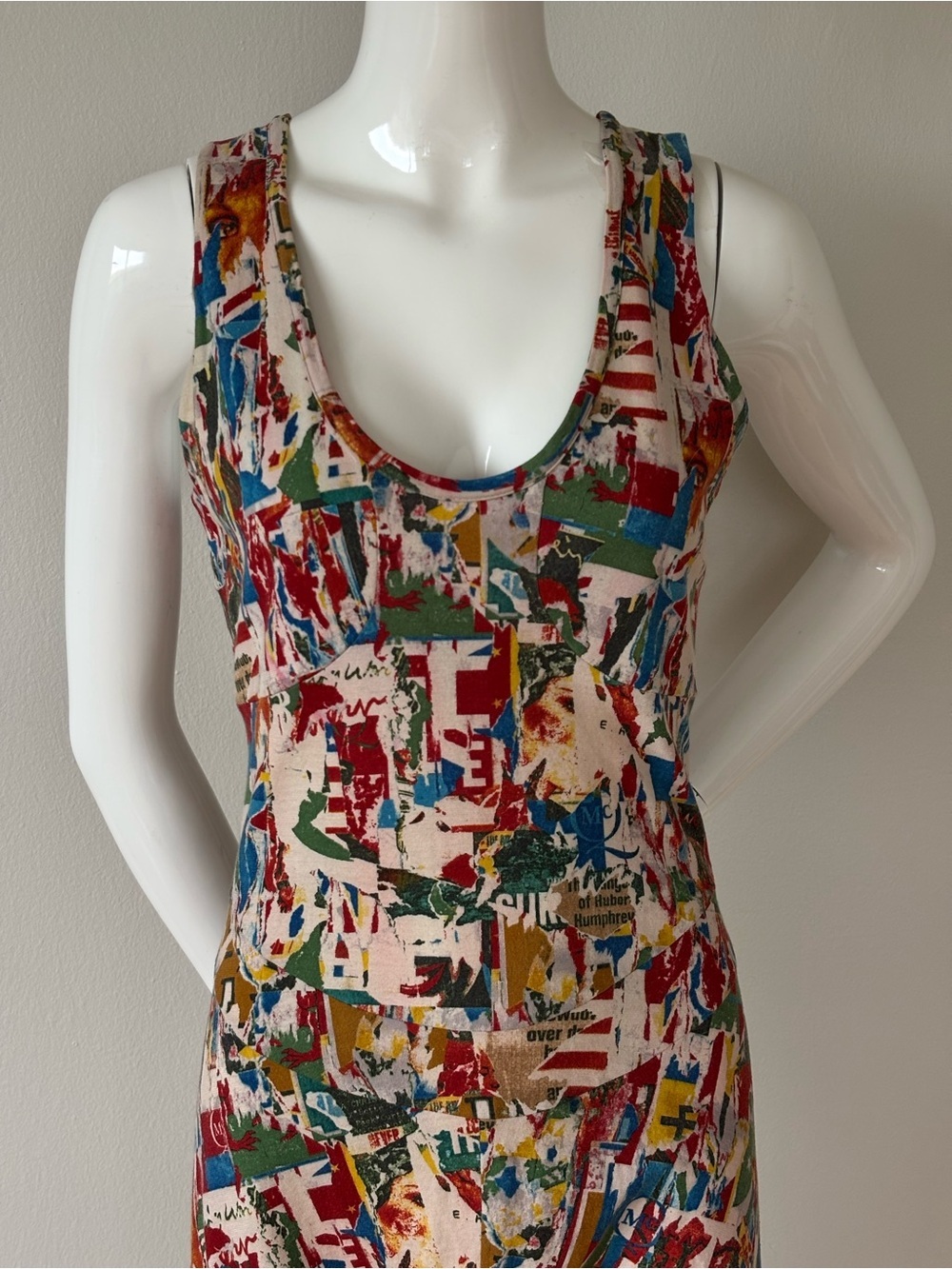 Alexander McQueen Draped Print Dress Rare IT M - Picture 4 of 6